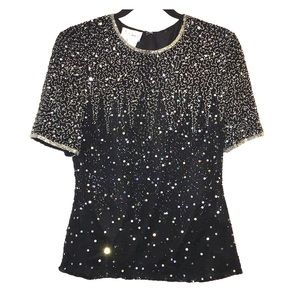 Stenay vintage beaded black blouse